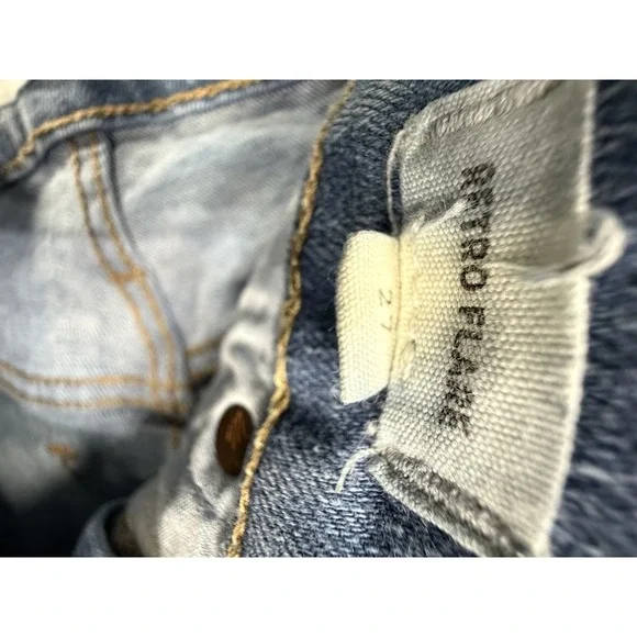 MADEWELL Jeans Women's 27 X 28 Denim Light Wash High-Rise Retro Flare - Picture 4 of 11